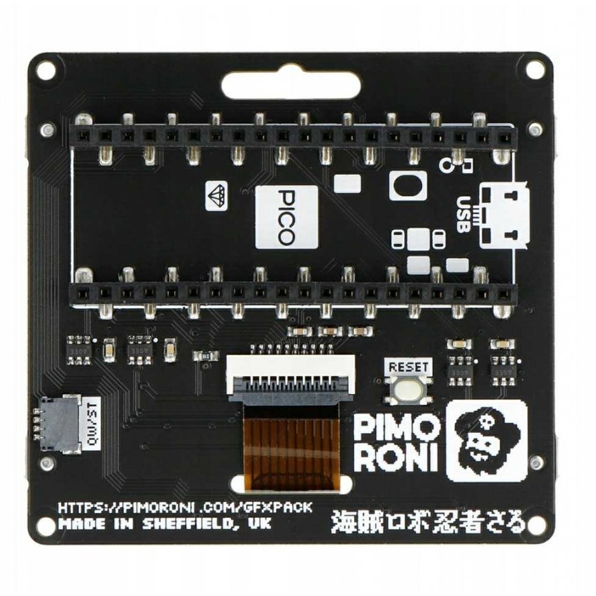 Pico GFX Pack - monochromatinis LCD ekranas - RGBW apšvietimas - skirtas Raspberry Pi Pico - PiMoroni PIM656 – 5