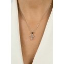 Brilio Silver Modern gold-plated pendant with zircons Cross PT69Y Brilio Silver Modern gold-plated pendant with zircons Cross PT69Y