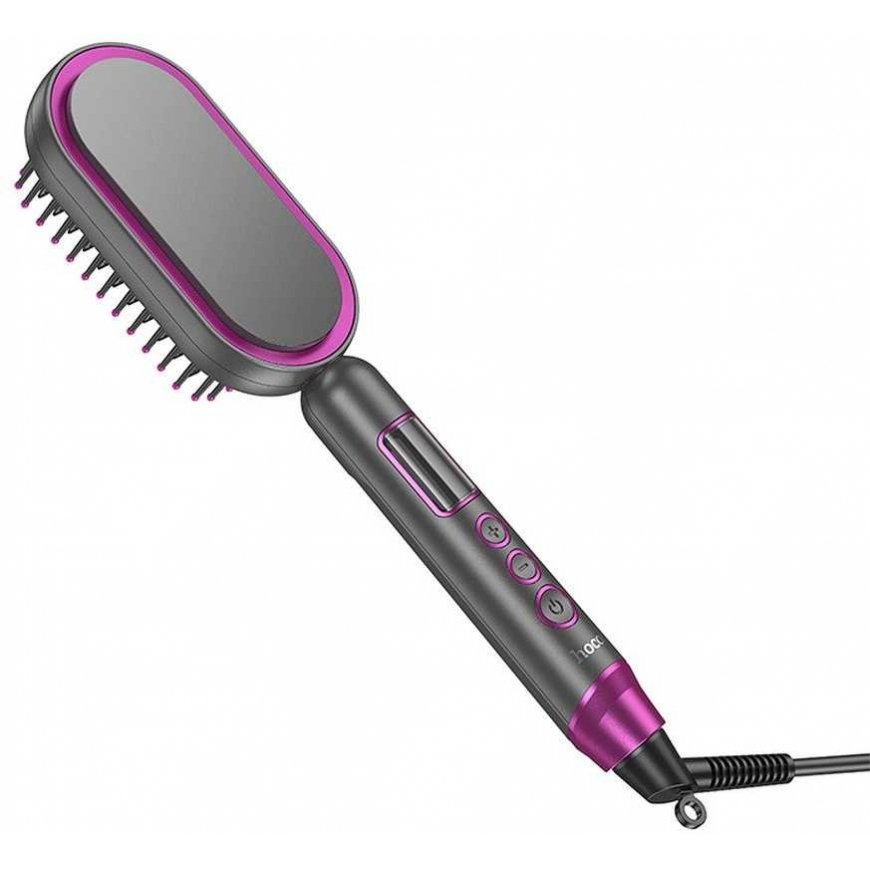 HOCO electric hair straightening comb with digital display HP44 rose red – 5