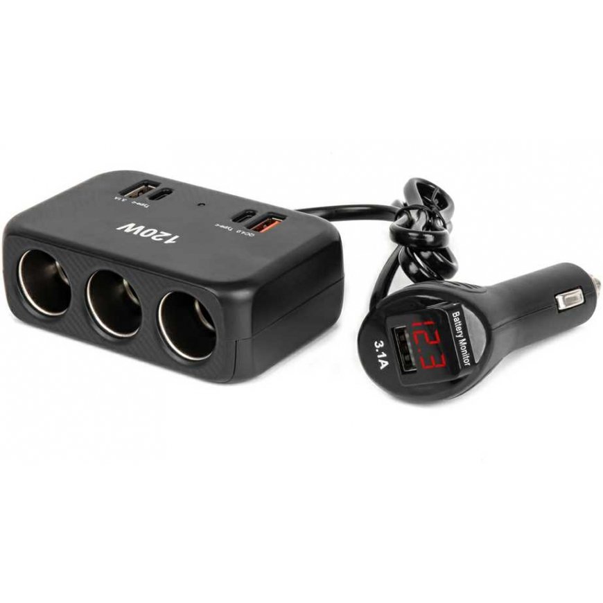 AMiO Cigarette lighter socket splitter with