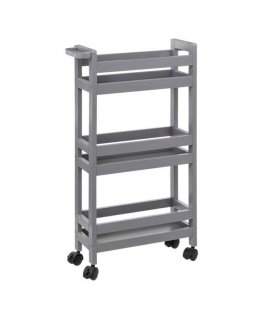 5five Simply Smart Very narrow bathroom rack with wheels, 3 shelves, width 15 cm