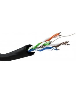 Goobay 57198 tīkla kabelis Melns 100 m Cat5e U/UTP (UTP)