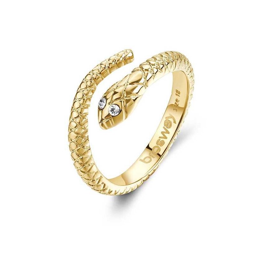 Brosway Original Gold Plated Snake Chakra Ring BHKR006