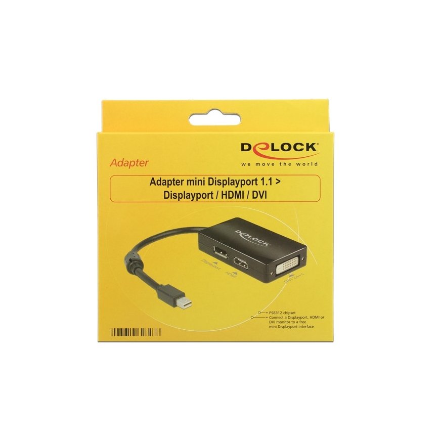 DeLOCK 0.16m DisplayPort/Displayport + HDMI + DVI 0,16 m Mini DisplayPort DisplayPort + DVI + HDMI M – 2