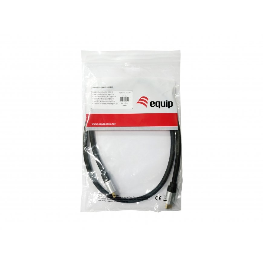 Equip 119383 HDMI kabelis 5 m HDMI Type A (Standard) Melns, Sudrabs – 4