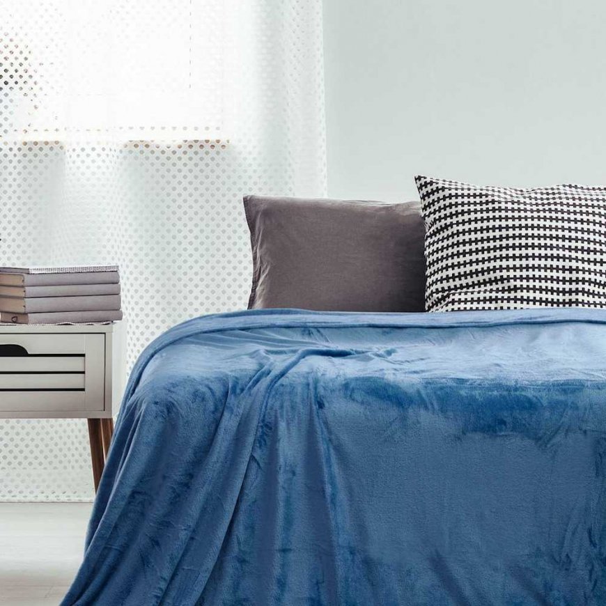 DecoKing Antklodė MIC indigo spalvos paprasto dizaino klasikinis medžiagos tipas - tekstilė ...