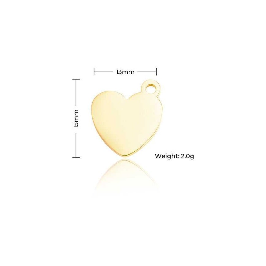 xTool heart shaped pendant – gold silver and rose gold – 30pcs – 4
