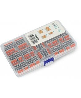 Elektrinių kubelių rinkinys 2/3/4/5pin 32A/250V - oranžinė - 46 vnt, - justPi