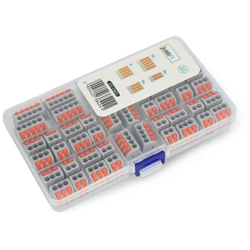 Electric cube set 2/3/4/5pin 32A/250V - orange - 46 pcs, - justPi