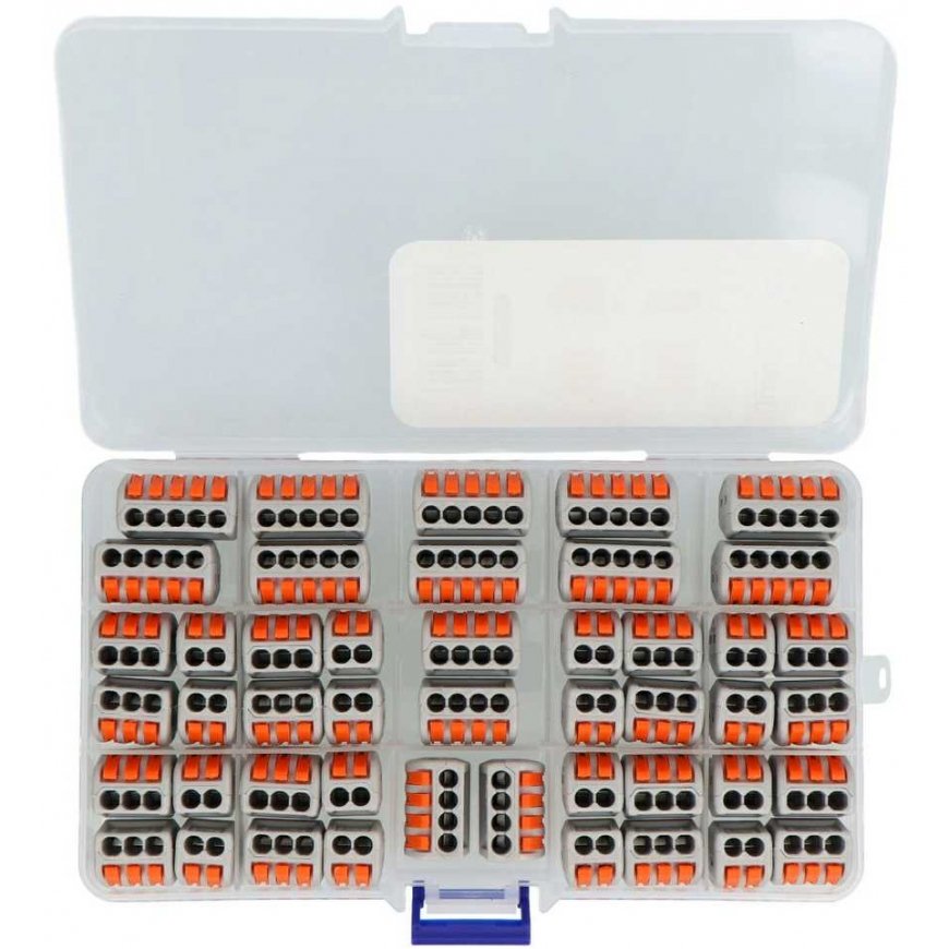 Elektrinių kubelių rinkinys 2/3/4/5pin 32A/250V - oranžinė - 46 vnt, - justPi – 3