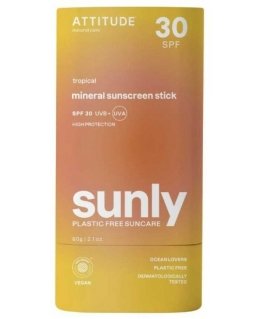 Attitude Mineral Sunscreen Stick Tropical SPF 30 Sunly (Mineral Sunscreen Stick) 60 g