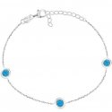 Brilio Silver Charming silver bracelet with synthetic opals BRC40WB Brilio Silver Charming silver bracelet with synthetic opals BRC40WB