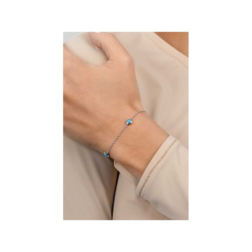 Brilio Silver Charming silver bracelet with synthetic opals BRC40WB – 2