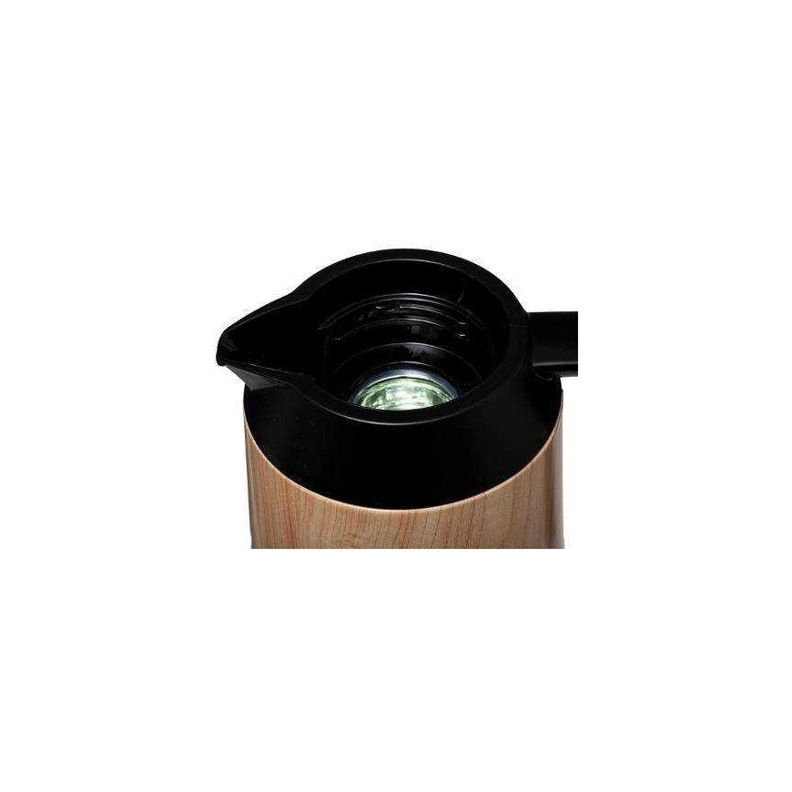5five Simply Smart Thermal Jug, 1 L, black with wooden decor – 2