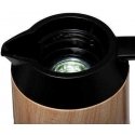5five Simply Smart Thermal Jug, 1 L, black with wooden decor