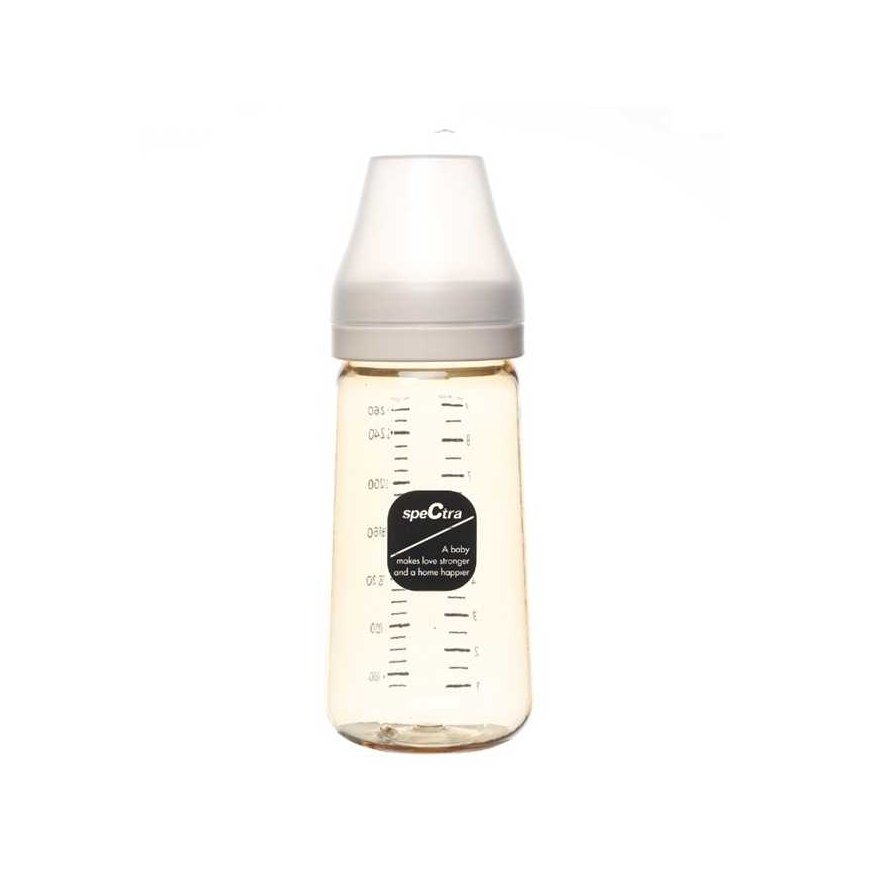 SPECTRA PPSU BUTELIUKAS, 260 ML, SU S DYDŽIO ŽINDUKU, CREAM VANILLA – 2