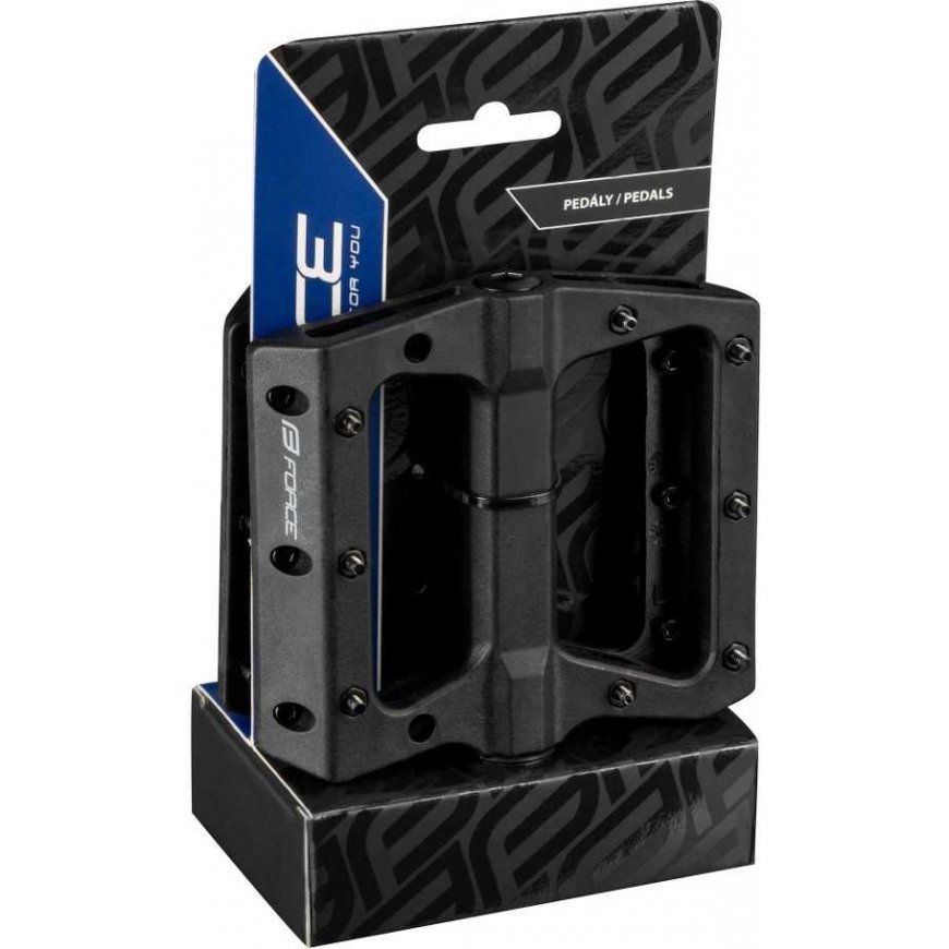 pedals FORCE BLIZZ 2.0 nylon, diameter bearings, black – 2