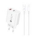 A6MaxL 20W USB-A USB-C Wall Charger with 1m USB-C - Lightning Ca A6MaxL 20W USB-A USB-C Wall Charger with 1m USB-C - Lightning Ca