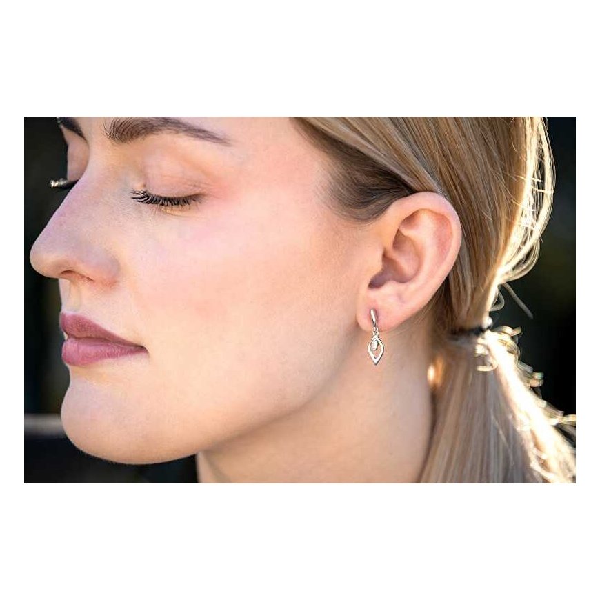 Agato Decent silver earrings with zircons AGT-E102PW – 2