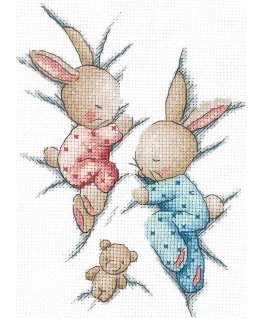 Beldizart Cross stitch kit "Sleeping Bunnies" SANS-70