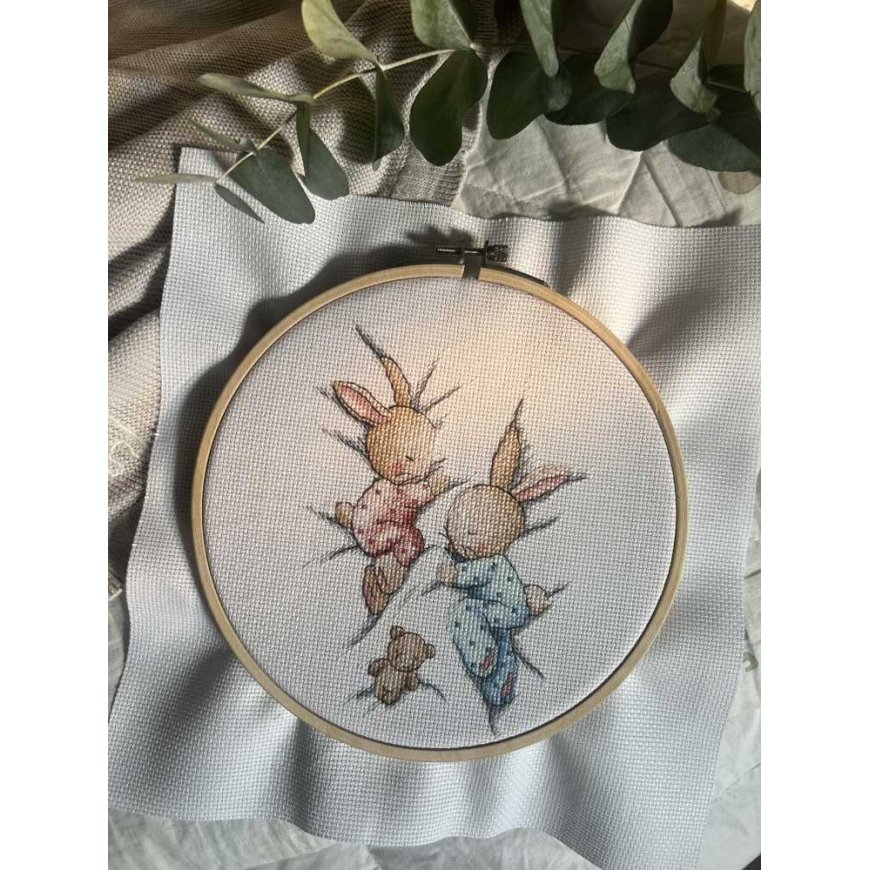 Beldizart Cross stitch kit "Sleeping Bunnies" SANS-70 – 2