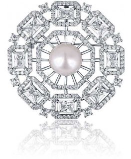 Jwl Luxury Pearls Prabangi moteriška sagė su perlu 2in1 JL0665