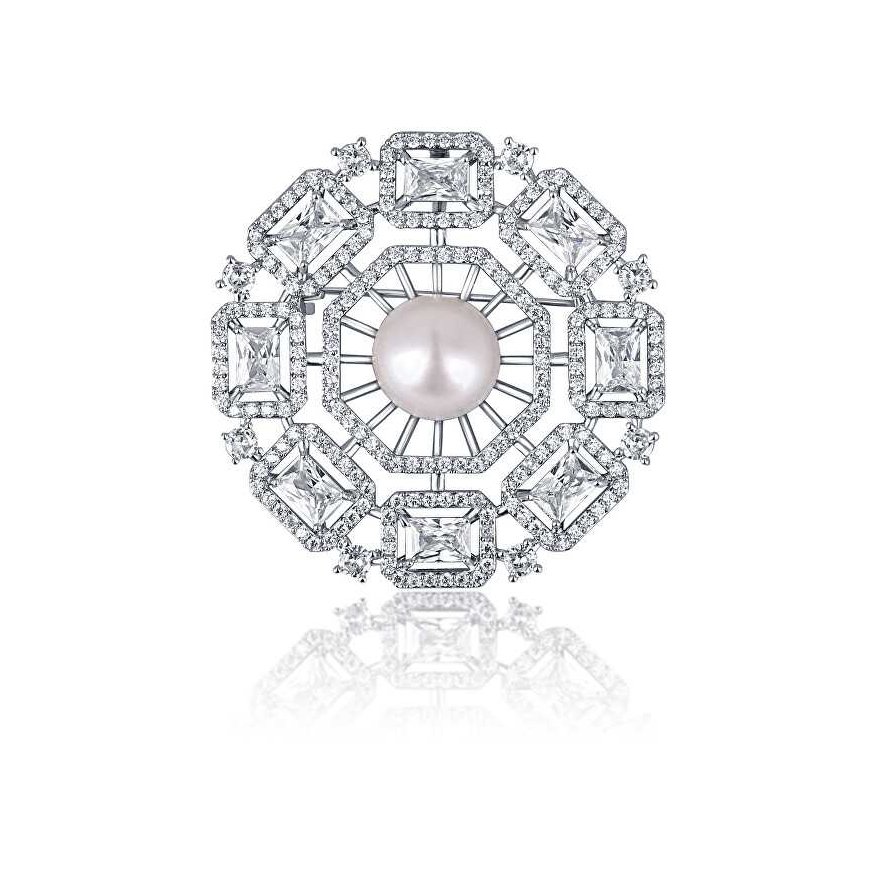 Jwl Luxury Pearls Prabangi moteriška sagė su perlu 2in1 JL0665
