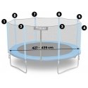 Outdoor trampoline net 435cm 14ft Neo-Sport