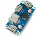 Ethernet/USB (B) HUB - 3xUSB 1xRJ45 Ethernet - front panel adapter for Raspberry Pi - Waveshare 20416 Ethernet/USB (B) HUB - 3xUSB 1xRJ45 Ethernet - front panel adapter for Raspberry Pi - Waveshare 20416