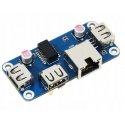Ethernet/USB (B) HUB - 3xUSB 1xRJ45 Ethernet - front panel adapter for Raspberry Pi - Waveshare 20416 Ethernet/USB (B) HUB - 3xUSB 1xRJ45 Ethernet - front panel adapter for Raspberry Pi - Waveshare 20416
