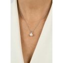 Brilio Silver Beautiful silver pendant with real pearl and zircons PT100W Brilio Silver Beautiful silver pendant with real pearl and zircons PT100W