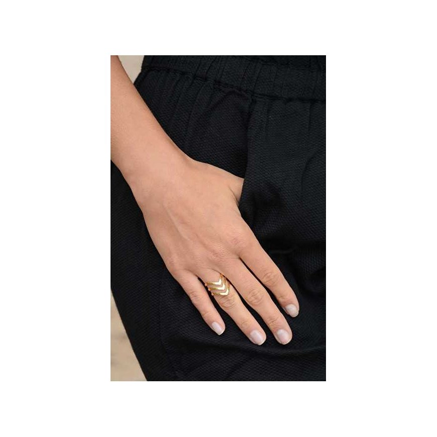 Troli Triple auksinis-plated steel ring – 4