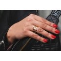 Troli Triple gold-plated steel ring Troli Triple gold-plated steel ring