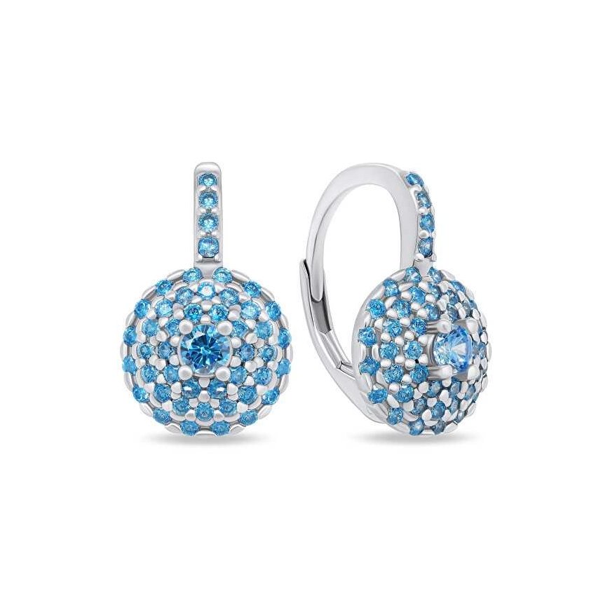 Brilio Silver Brilio Silver Stunning silver earrings with blue zircons EA14