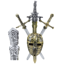 Lean Toys Rinkinys Knight 3 Swords Apsaugos Mask Realistic Decorations Lean Toys Rinkinys Knight 3 Swords Apsaugos Mask Realistic Decorations