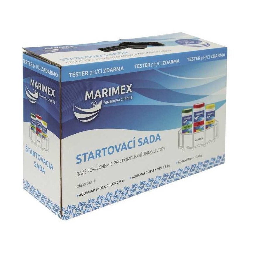 Marimex Aquamar START kemikaalisarja (Shock. Triplex Mini. pH-. testeri)