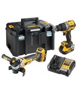 Yhdistelmäsarja DCD805 + DCG405, 18V XR, DeWalt [DCK2026P2T-QW] 2x5,0Ah