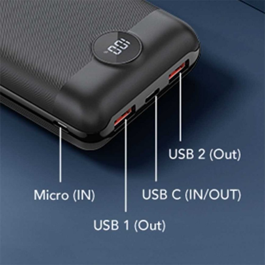 VEGER Powerbank 20000 mAh PD QC3.0 2A 22.5W S20 (W2053) musta – 5