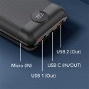 VEGER powerbank 20000 mAh PD QC3.0 2A 22,5W S20 (W2053) juodas VEGER powerbank 20000 mAh PD QC3.0 2A 22,5W S20 (W2053) juodas