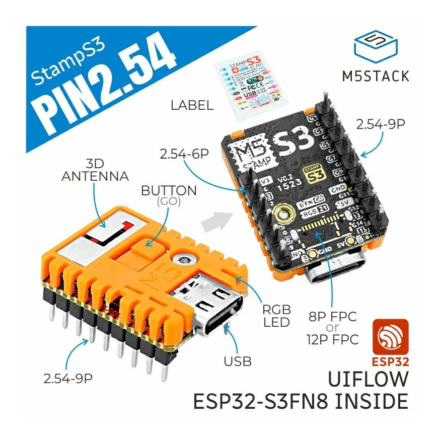 M5Stack S007-PIN254 development board accessory Stacking header Yellow – 2