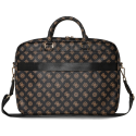 Guess 4G Peony Front Pocket Zipper Triangle Logo Laptop Bag 16" - Black Guess 4G Peony Front Pocket Zipper Triangle Logo Laptop Bag 16" - Black