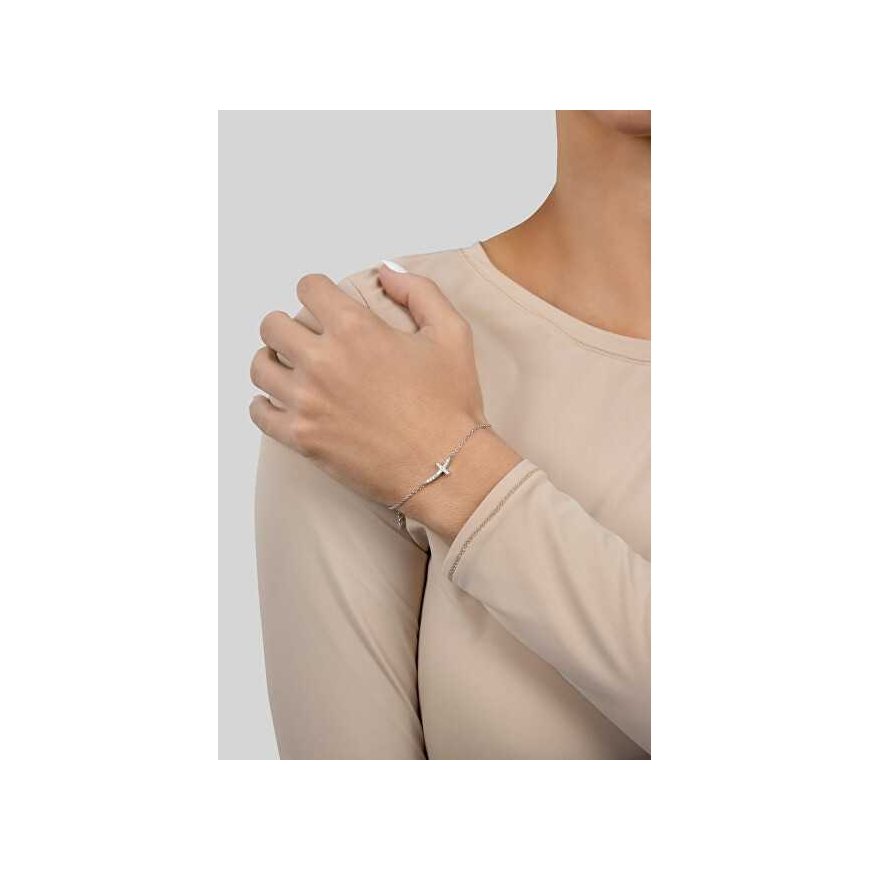 Brilio Silver Timeless silver bracelet with cross BRC25WBC – 3