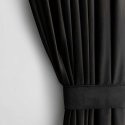 AmeliaHome Curtain VELVET black color classic style silver color rings made of fabric - textile velvet 140x270 AmeliaHome Curtain VELVET black color classic style silver color rings made of fabric - textile velvet 140x270