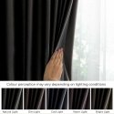 AmeliaHome Curtain VELVET black color classic style silver color rings made of fabric - textile velvet 140x270 AmeliaHome Curtain VELVET black color classic style silver color rings made of fabric - textile velvet 140x270