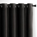 AmeliaHome Curtain VELVET black color classic style silver color rings made of fabric - textile velvet 140x270 AmeliaHome Curtain VELVET black color classic style silver color rings made of fabric - textile velvet 140x270