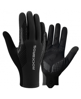 Rockbros cycling gloves spring/summer/autumn, full, size: L - black