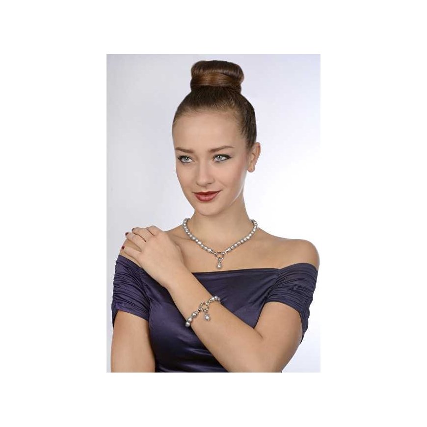 Jwl Luxury Pearls Apyrankė iš tikrų pilkų perlų JL0558 – 3