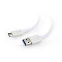 Gembird CCP-USB3-AMCM-1M-W USB кабель USB 3.2 Gen 1 (3.1 Gen 1) USB A USB C Белый Gembird CCP-USB3-AMCM-1M-W USB кабель USB 3.2 Gen 1 (3.1 Gen 1) USB A USB C Белый