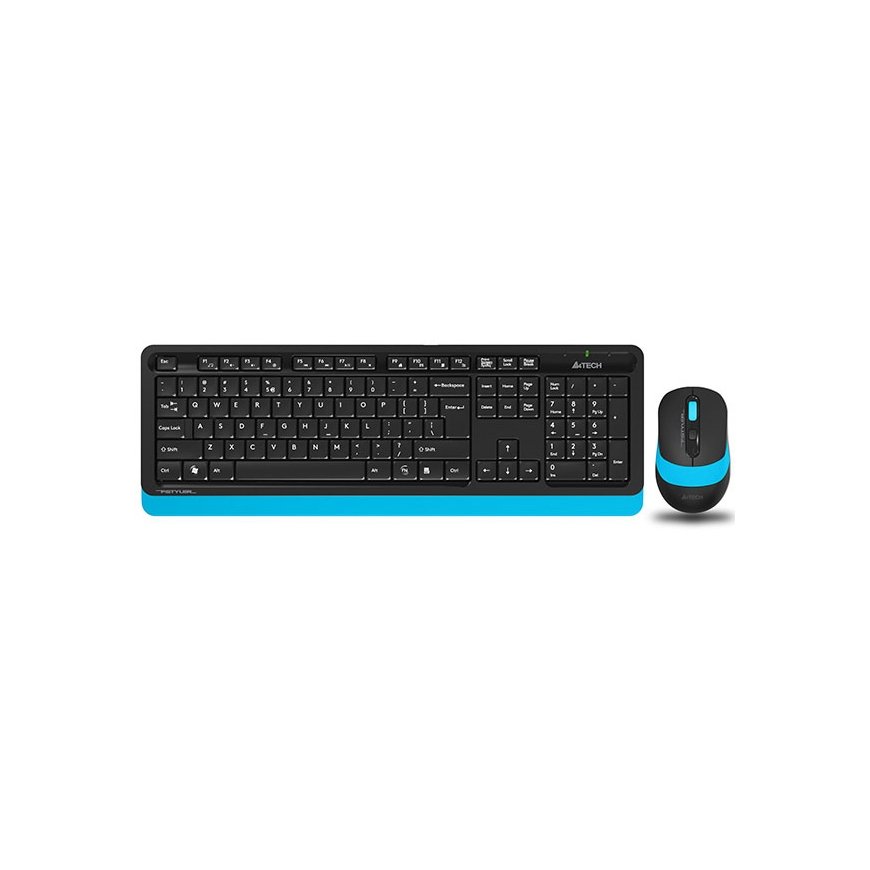 A4Tech Fstyler FG1010 keyboard Mouse included Office RF Wireless QWERTY English Black, Blue