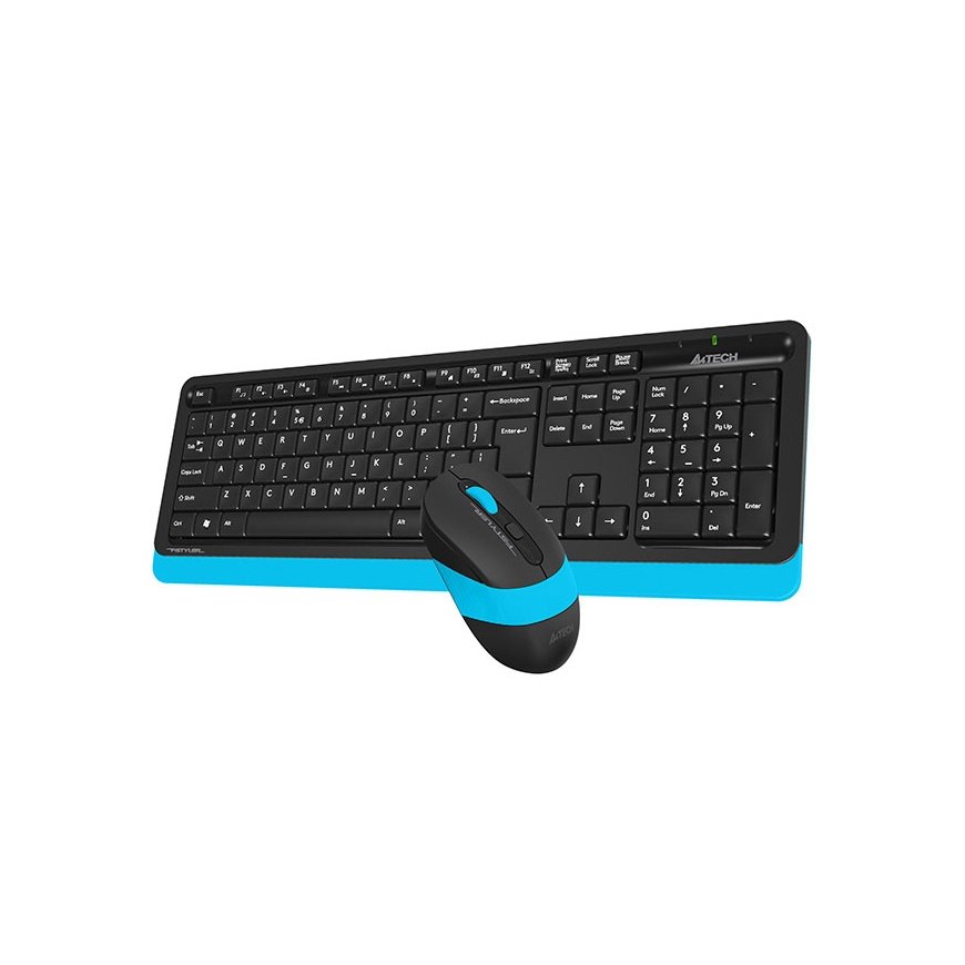 A4Tech Fstyler FG1010 keyboard Mouse included Office RF Wireless QWERTY English Black, Blue – 4